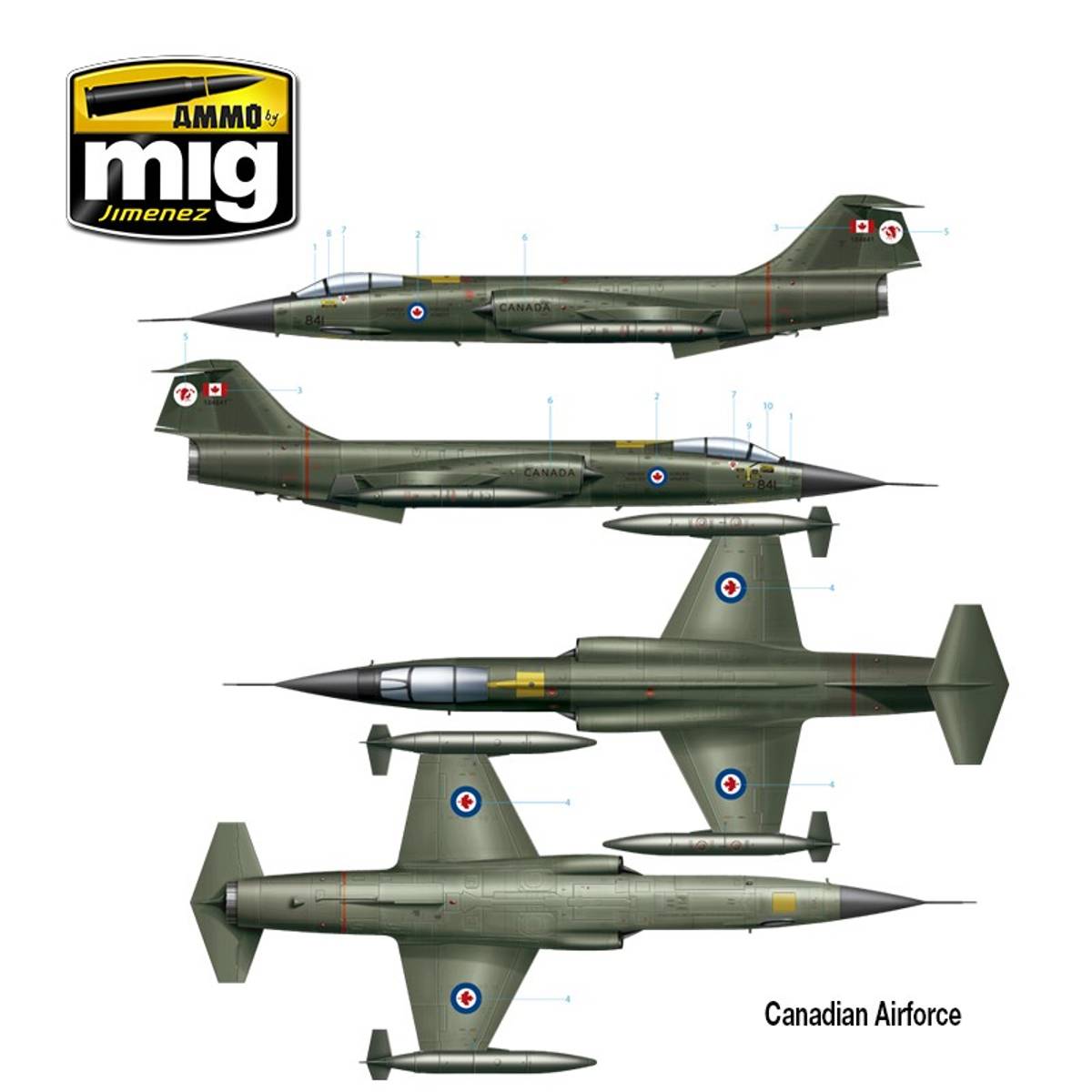 Ammo - 1/48 F-104G Starfighter, norsk utgave