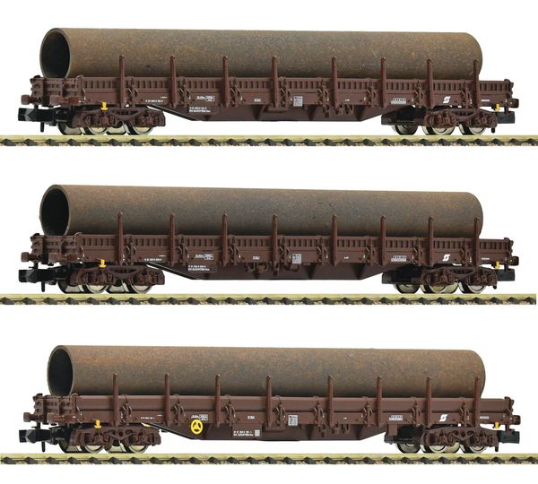 Hovedbilde Fleischmann N-skala - ÖBB stakevognsett #1 med stålrør