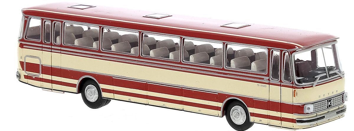 Brekina - Setra S 150H 1970 buss, rød og beige