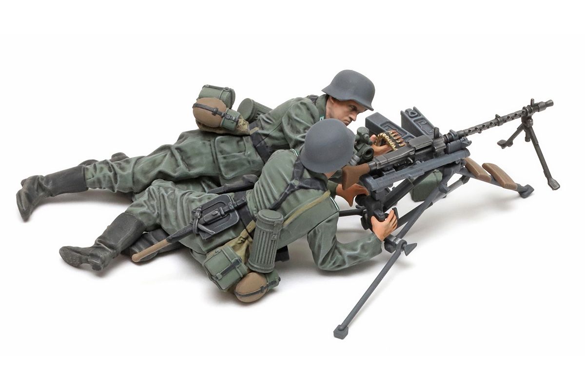 Tamiya - 1/35 Figurer, German machine gun team, WWII