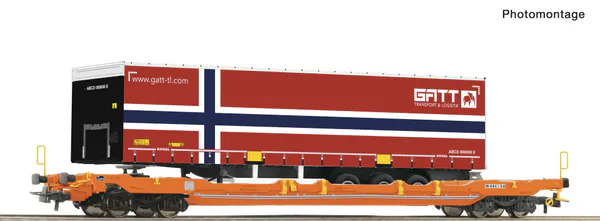 Hovedbilde Roco - Sdgnss/T5, semihenger m norsk flagg