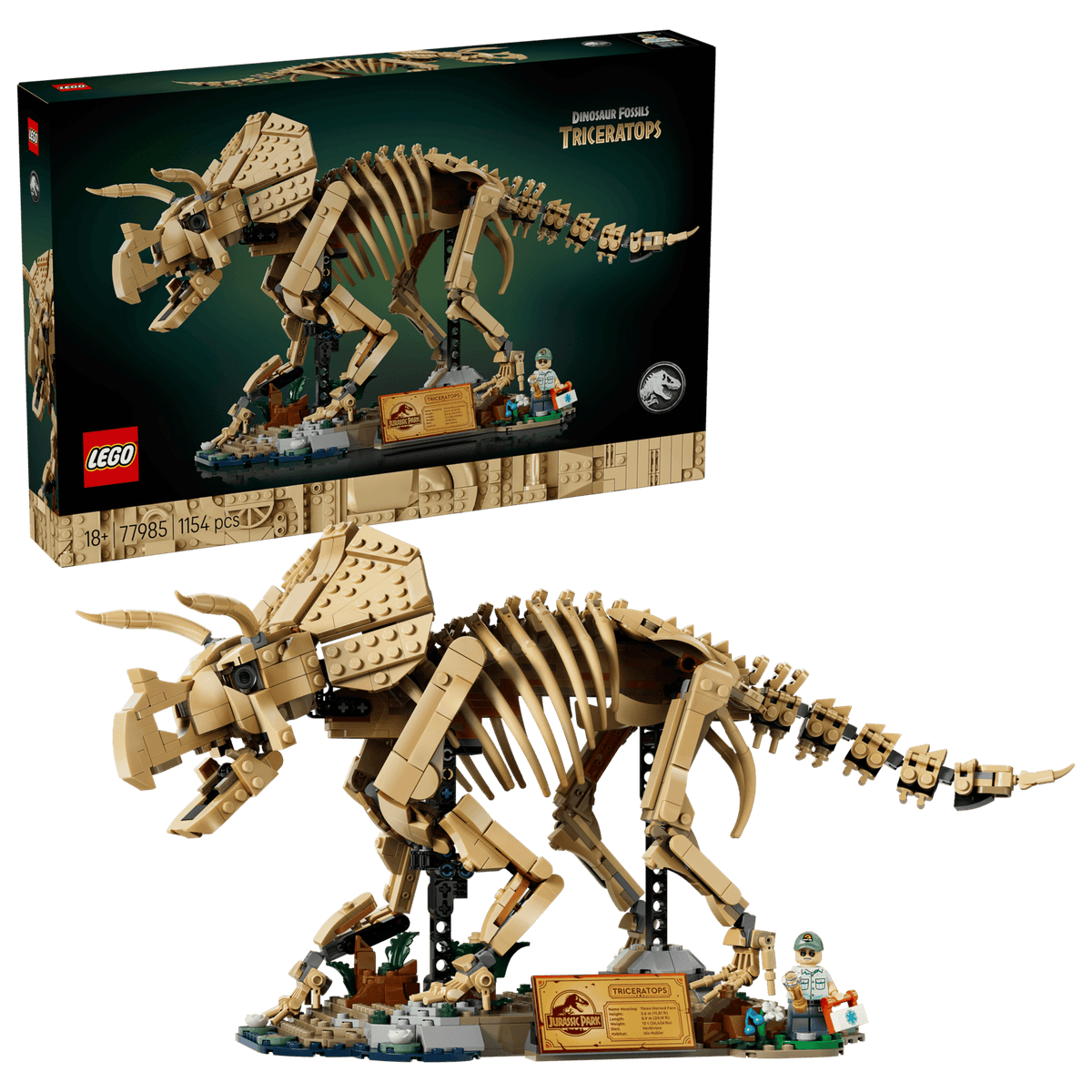 LEGO 77985 - Jurassic World™, Dinosaurfossiler: Triceratops