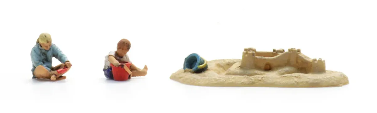 Artitec - Figursett, barn med sandslott