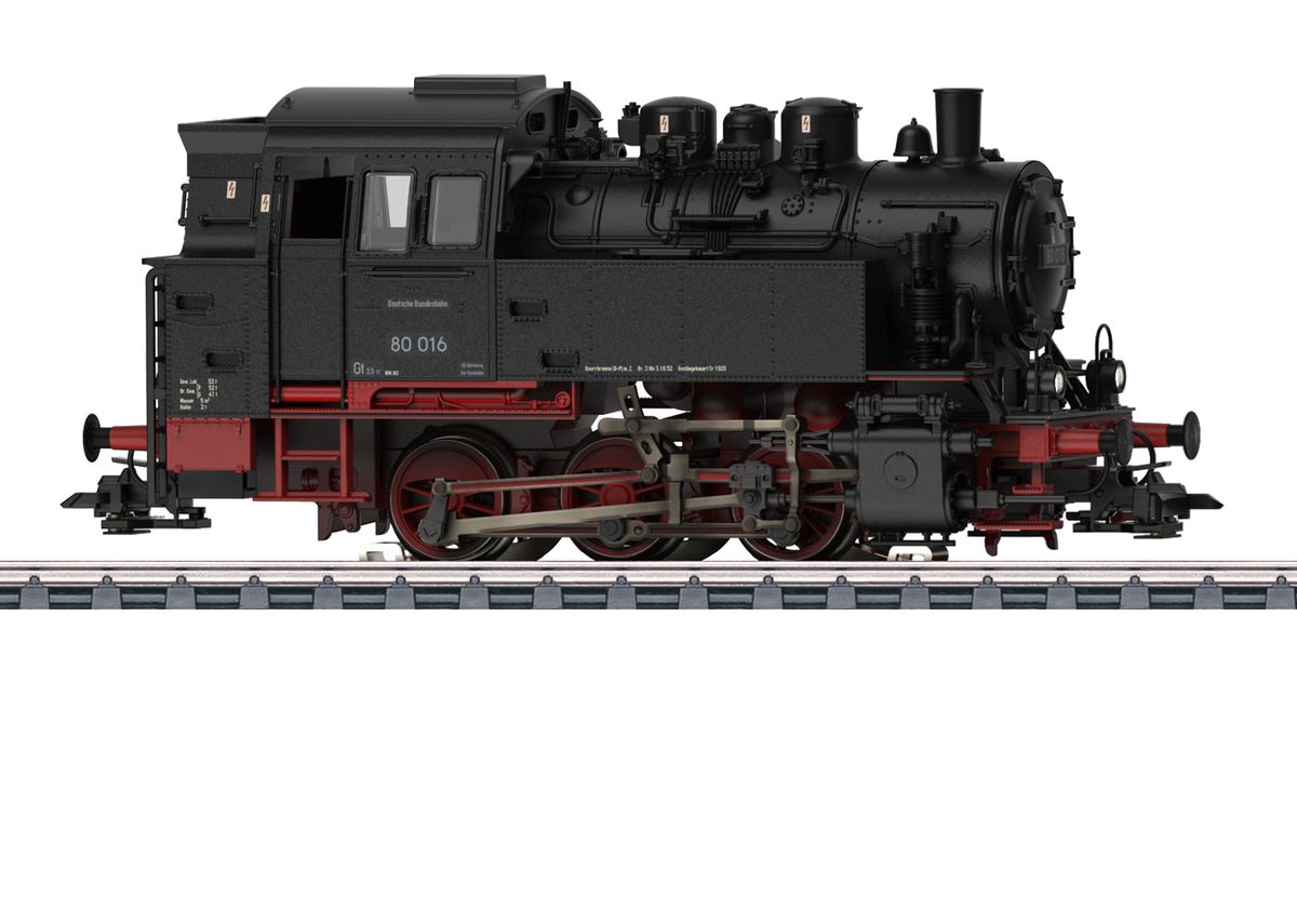Märklin - DB Br80 damplok, digitalt med lyd + kobl.