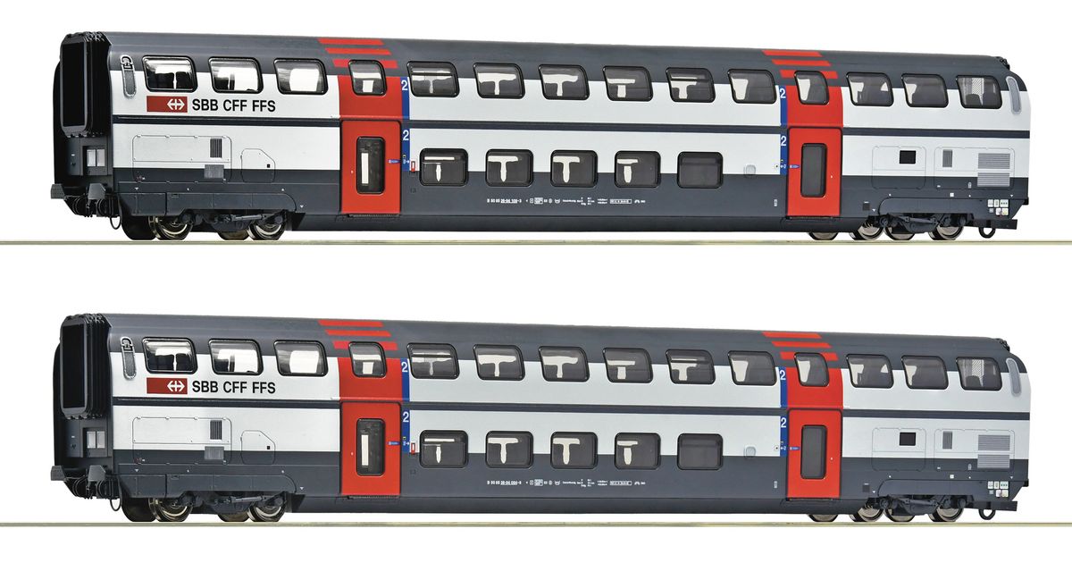 Roco - SBB dobbeldekker personvognsett, 2. klasse