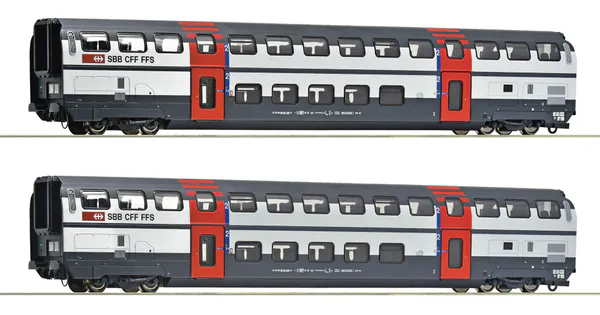 Hovedbilde Roco - SBB dobbeldekker personvognsett, 2. klasse