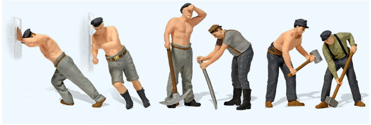 Preiser - Figursett, skinnearbeidere